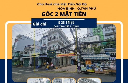 Cho thuê nhà mặt tiền Thạch Lam 64m2, 2Lầu +ST, 20Triệu, gần CHUNG CƯ